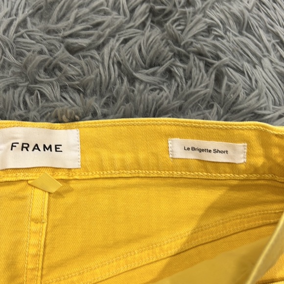 NEW • Frame Denim • Le Brigette Cloud High Waist Denim Shorts Cut Off Citrine 25 - Picture 5 of 6